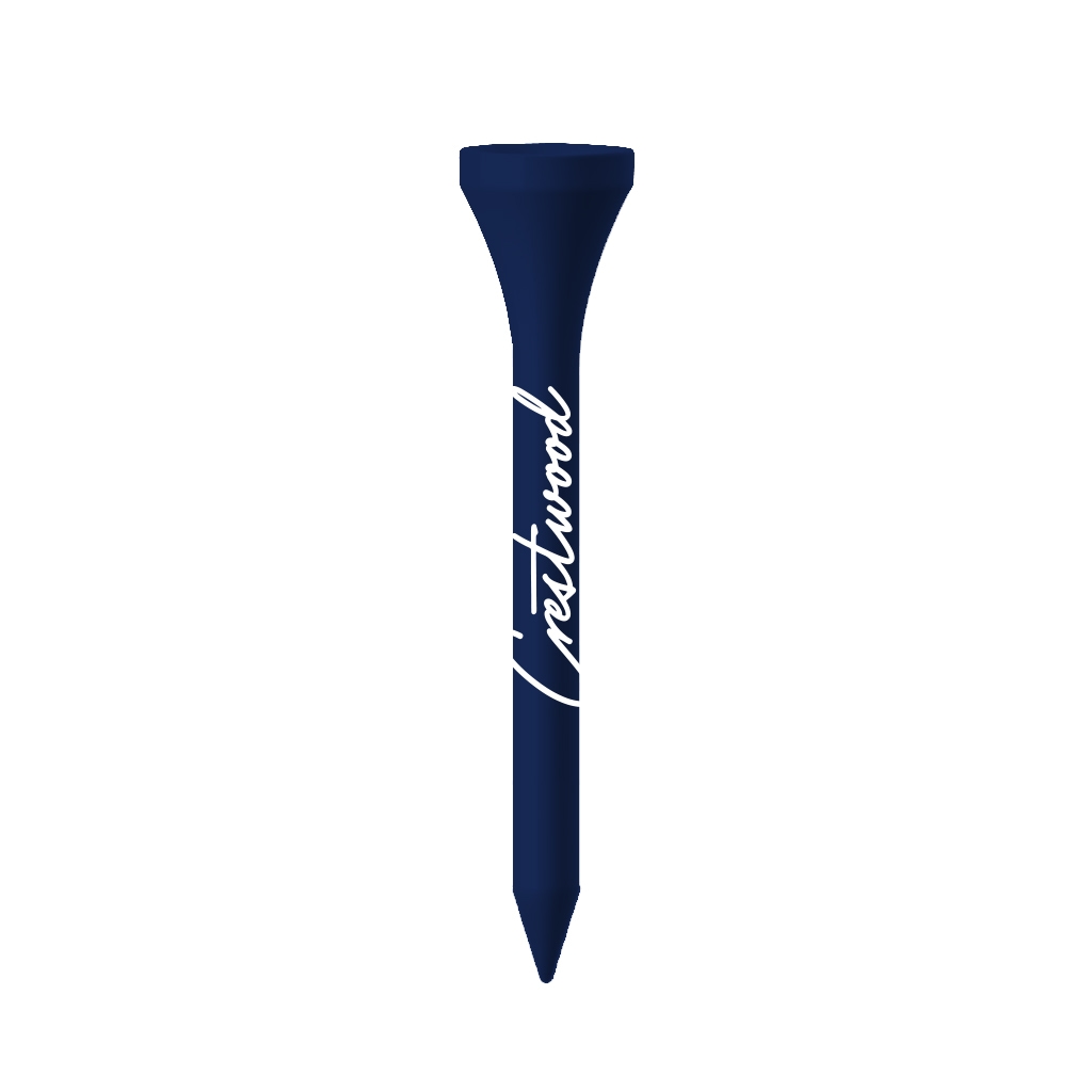 Plastic traditional cup golf tees- 2.75" 2 Color Logo Imprint Shank Only. Various Colors