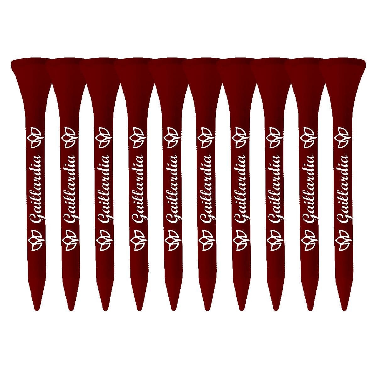 Packaged Wood Golf Tees - 10ct - 2.75" 1 Color Logo Imprint Shank Only