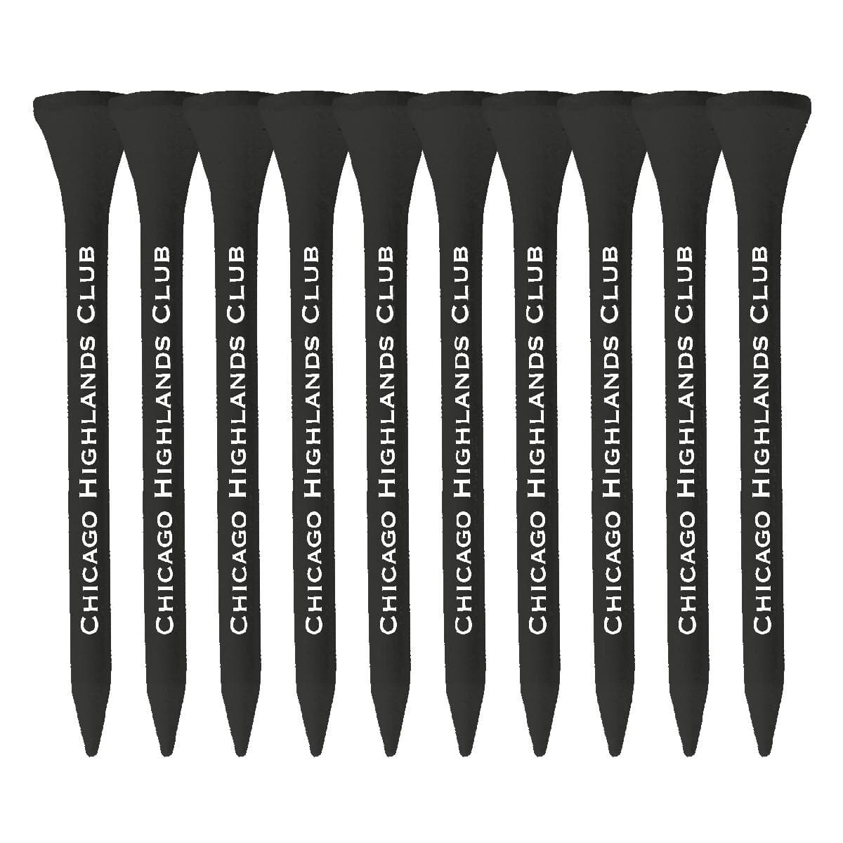 Packaged Wood Golf Tees - 10ct - 3.25" 1 Color Logo Imprint Shank Only