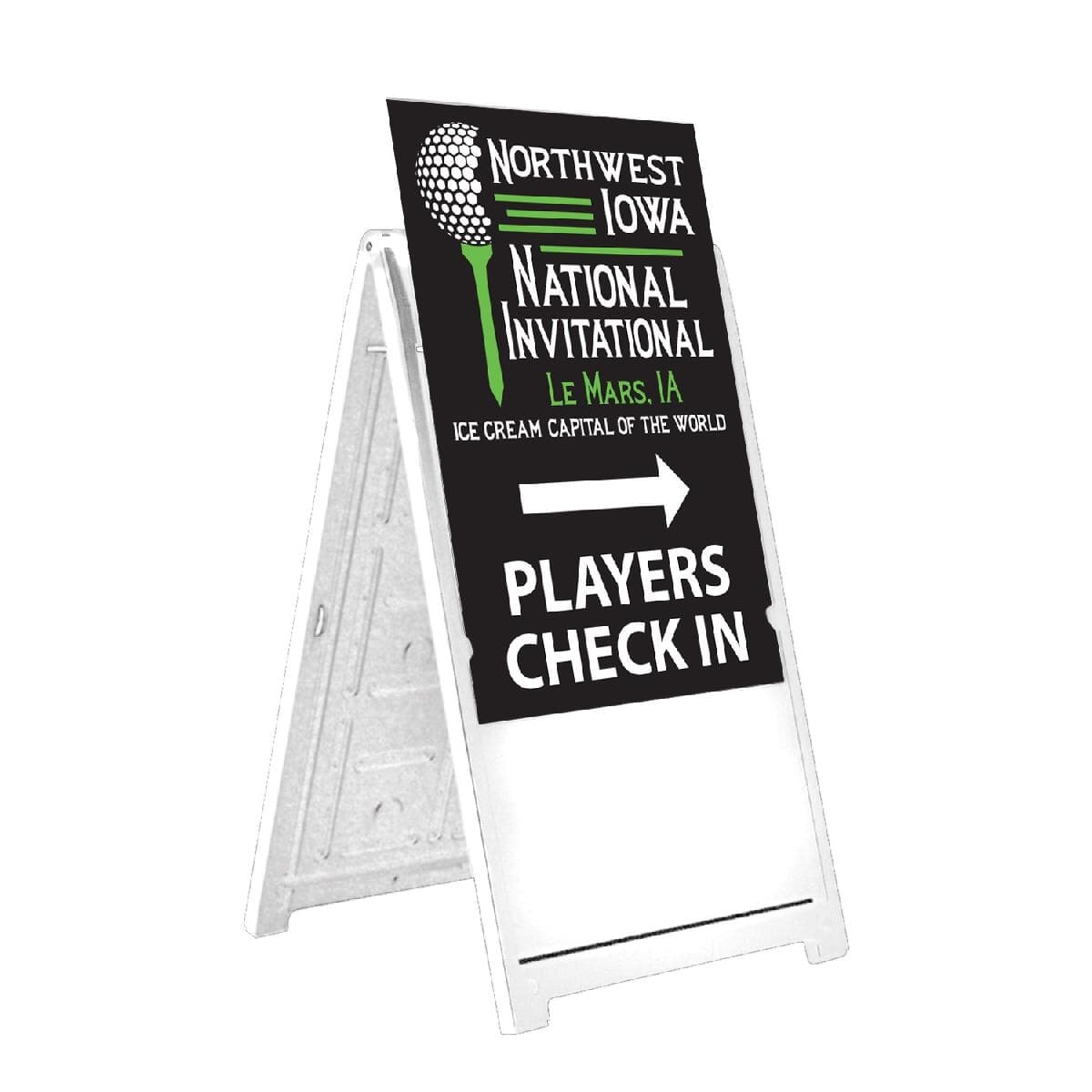 24"X36" Deluxe White A-Frame Sign - Double Sided