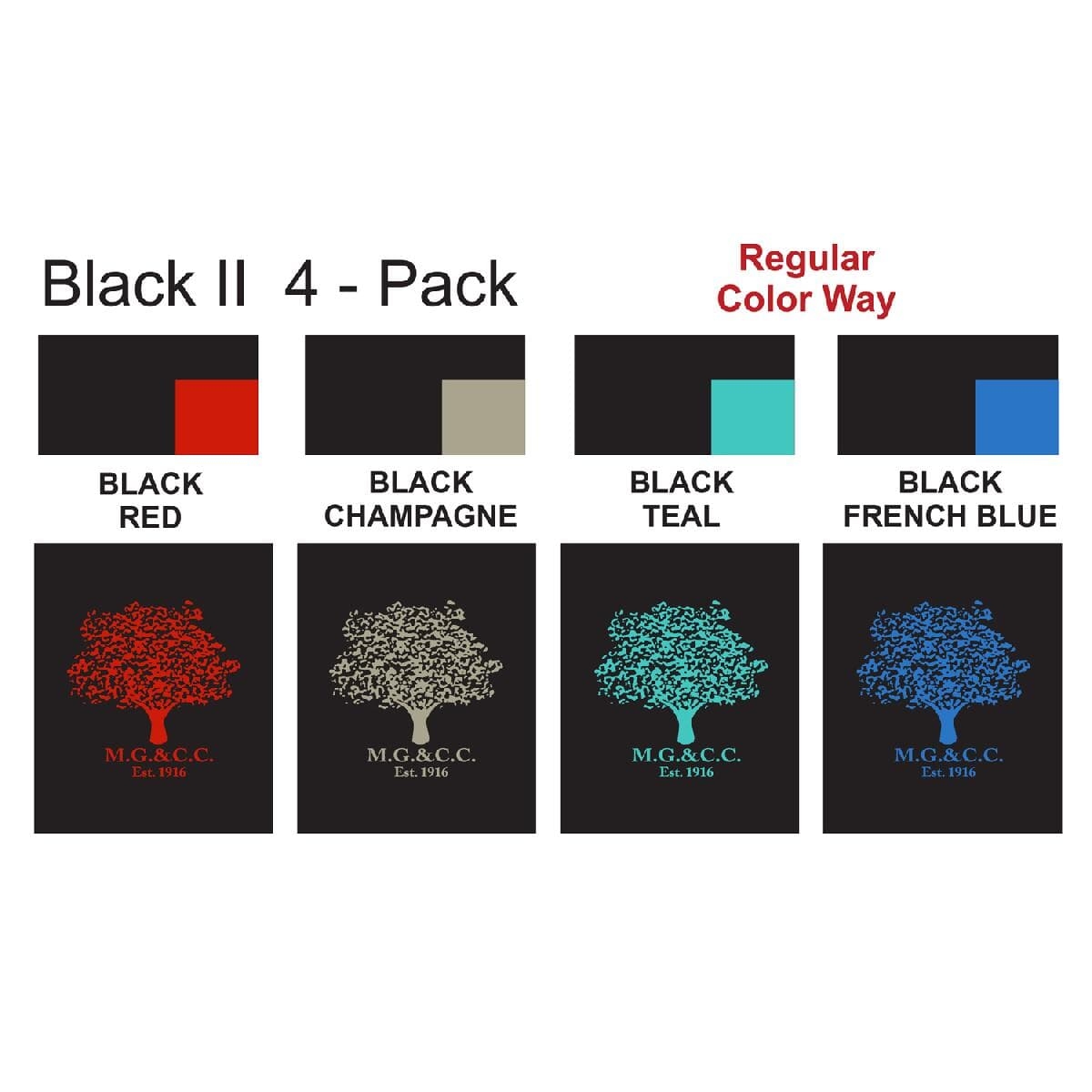 16" X 20" Jacquard Woven Golf Towels 4-Pack
