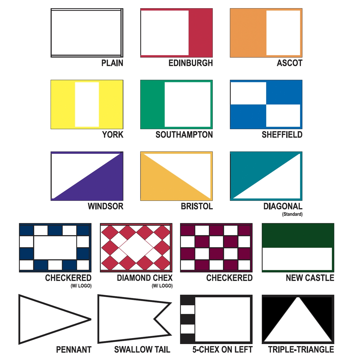 Golf Flag - Various Stitched Designs