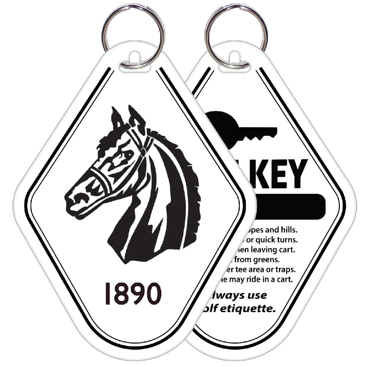 Plastic Golf Cart Tag - 5.25" X 3" - 2 Sided Printing