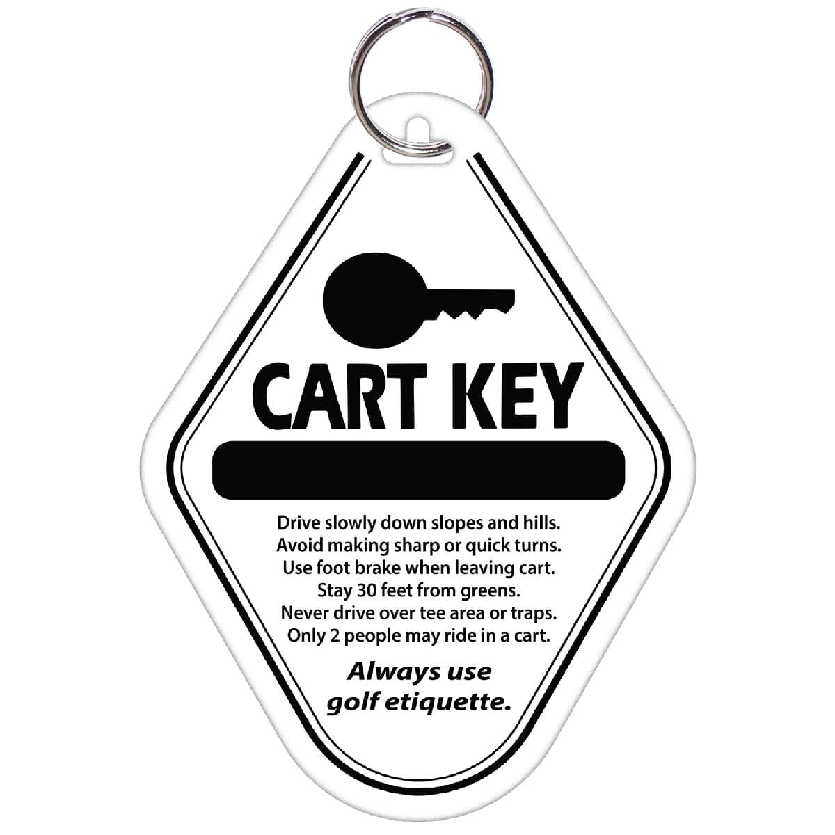Plastic Golf Cart Tag - 5.25" X 3" - 1 Side Printing