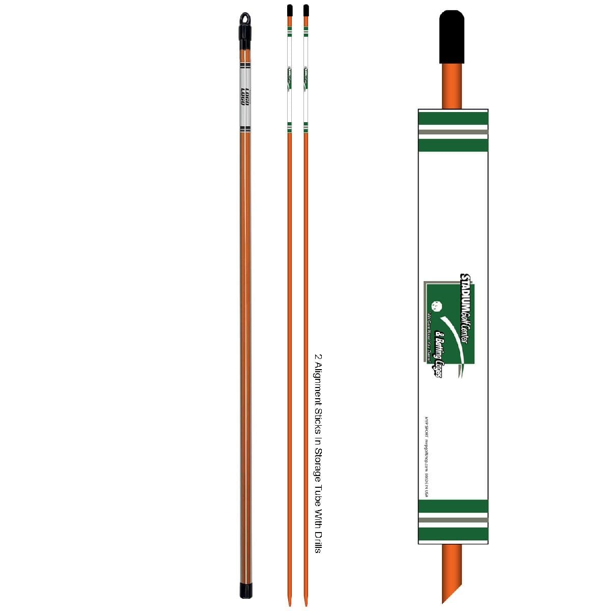 Golf Alignment Sticks - 2-Pack