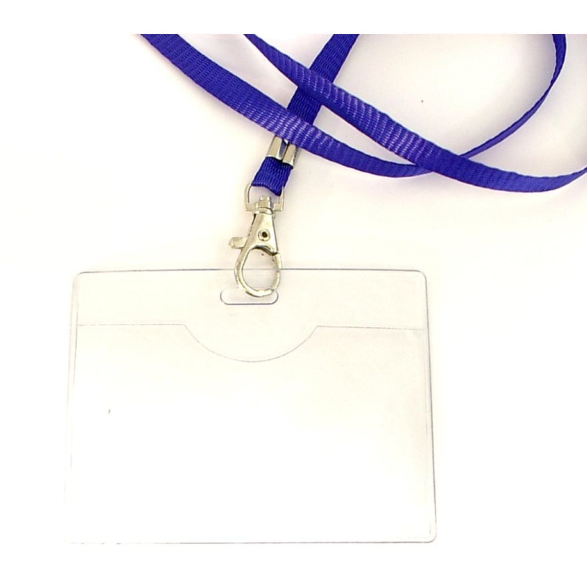 Clear vinyl badge holder lanyard combination