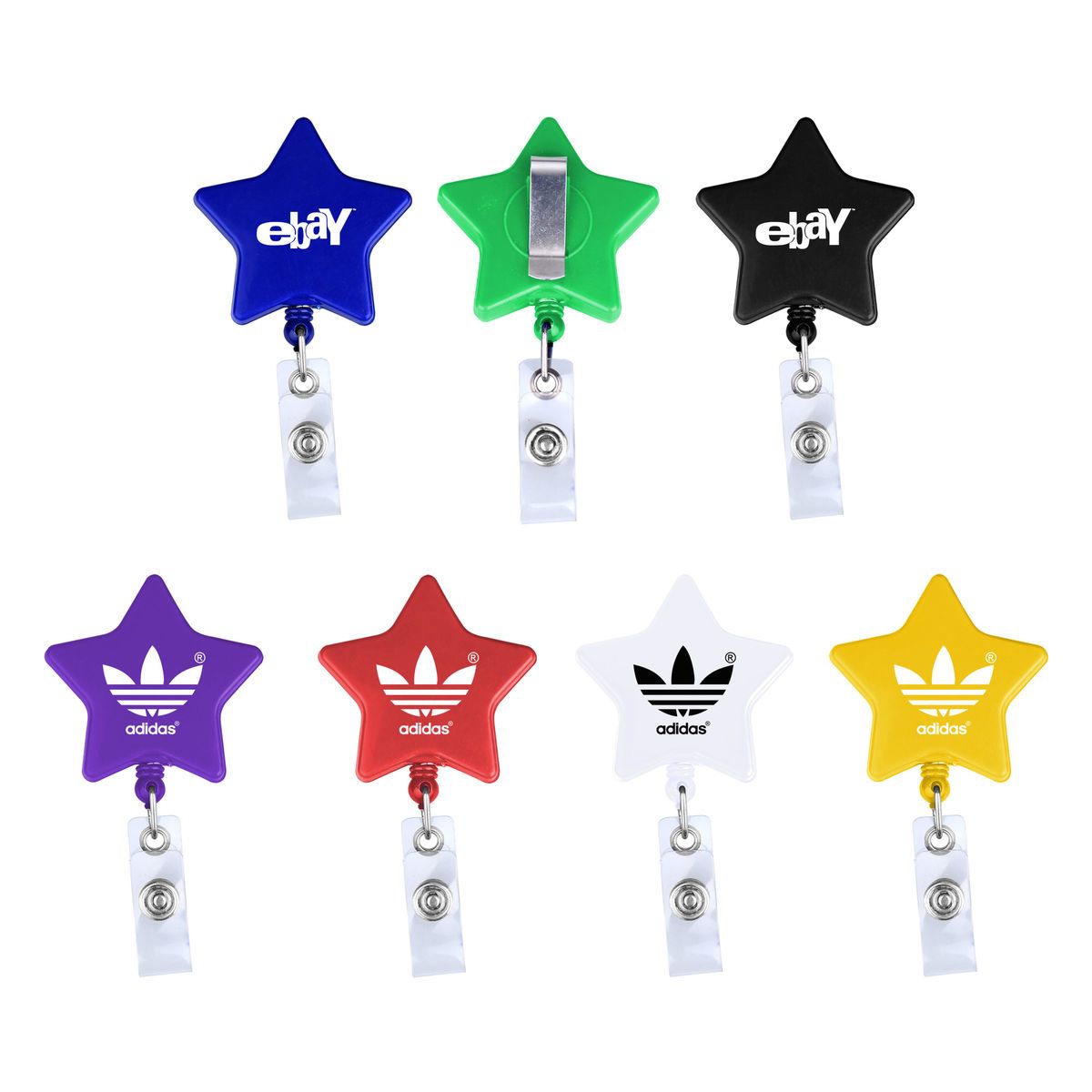 Star shape 28" retractable badge holder