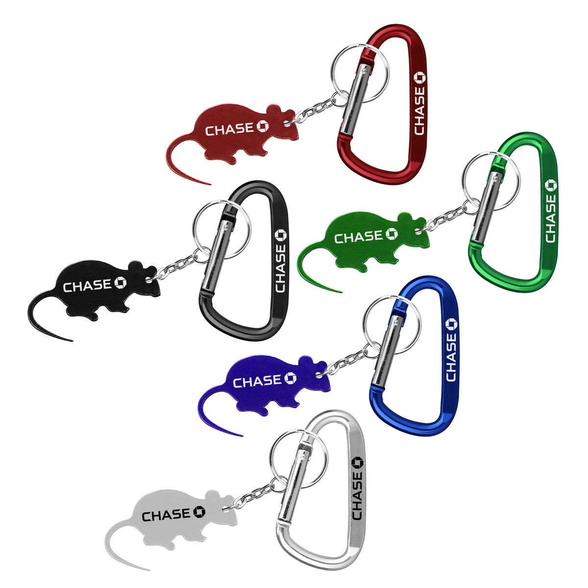 Mouse Shape Bottle Opener Key Chain & Carabiner