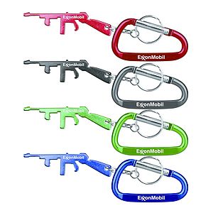 Rifle shape bottle opener key chain & Carabiner
