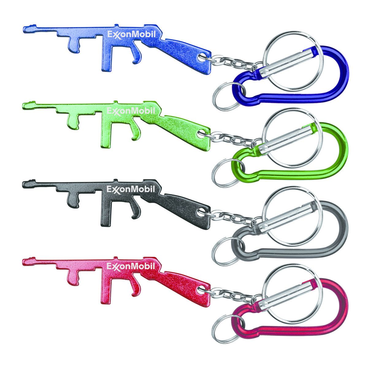 Rifle shape bottle opener key chain & Carabiner