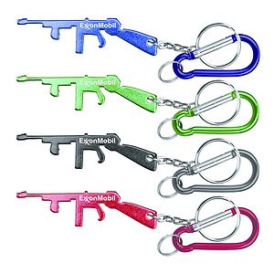 Rifle shape bottle opener key chain & Carabiner