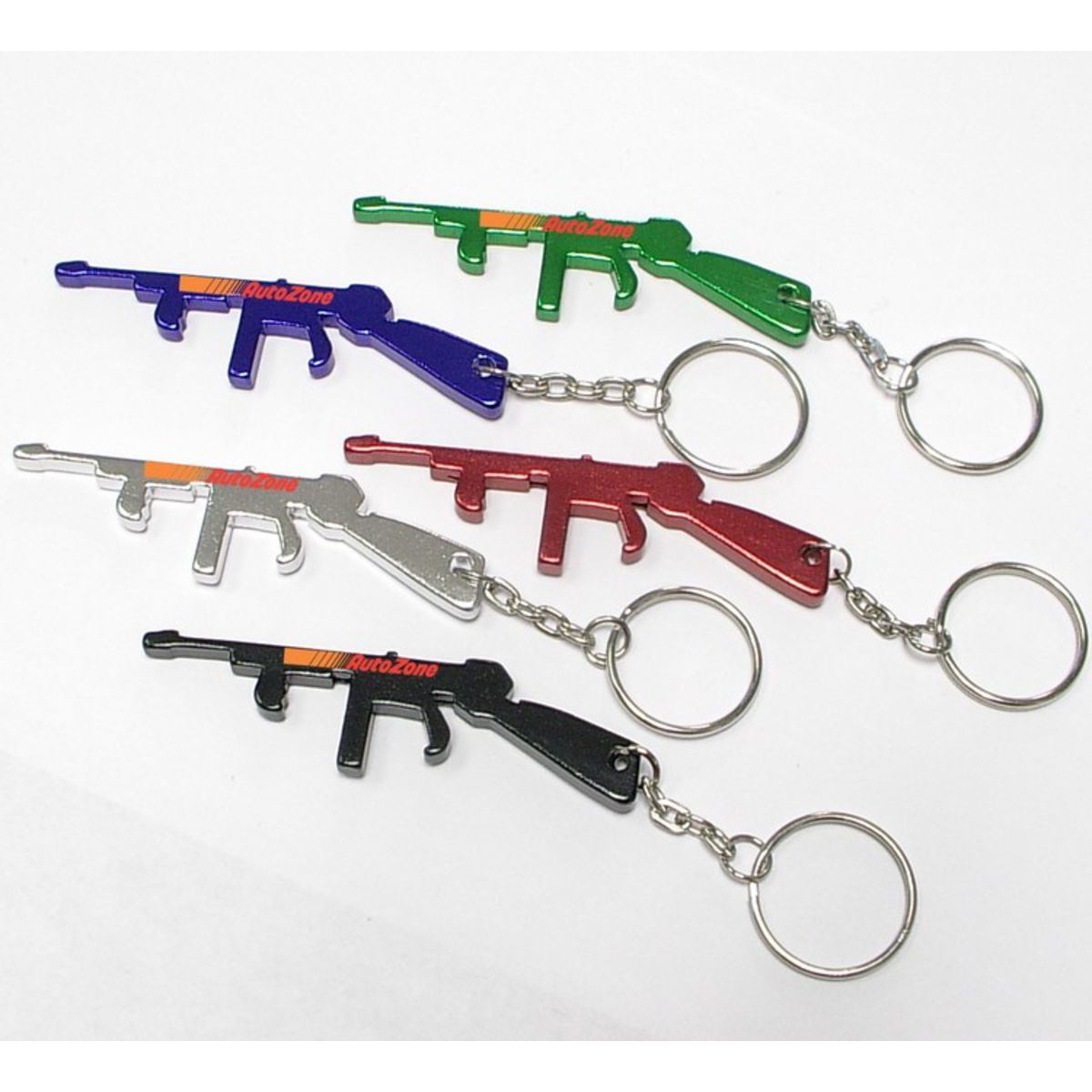 Rifle shape bottle opener key chain