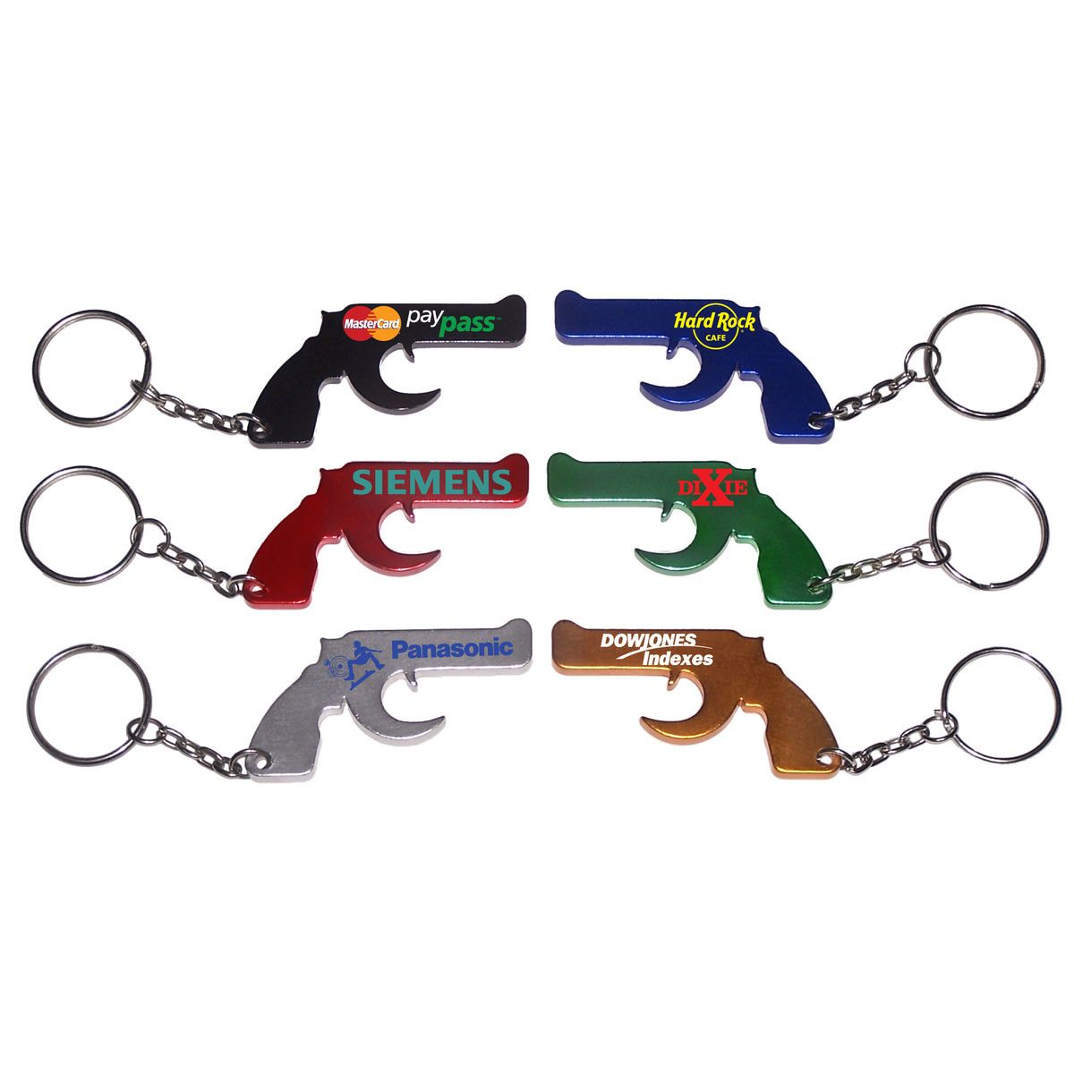 Gun Shape Bottle Opener Key Chain
