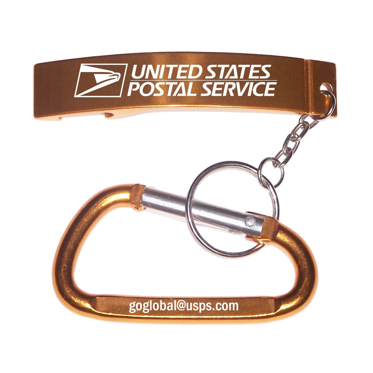 Jumbo size plain Bottle Opener Key Chain & carabineer