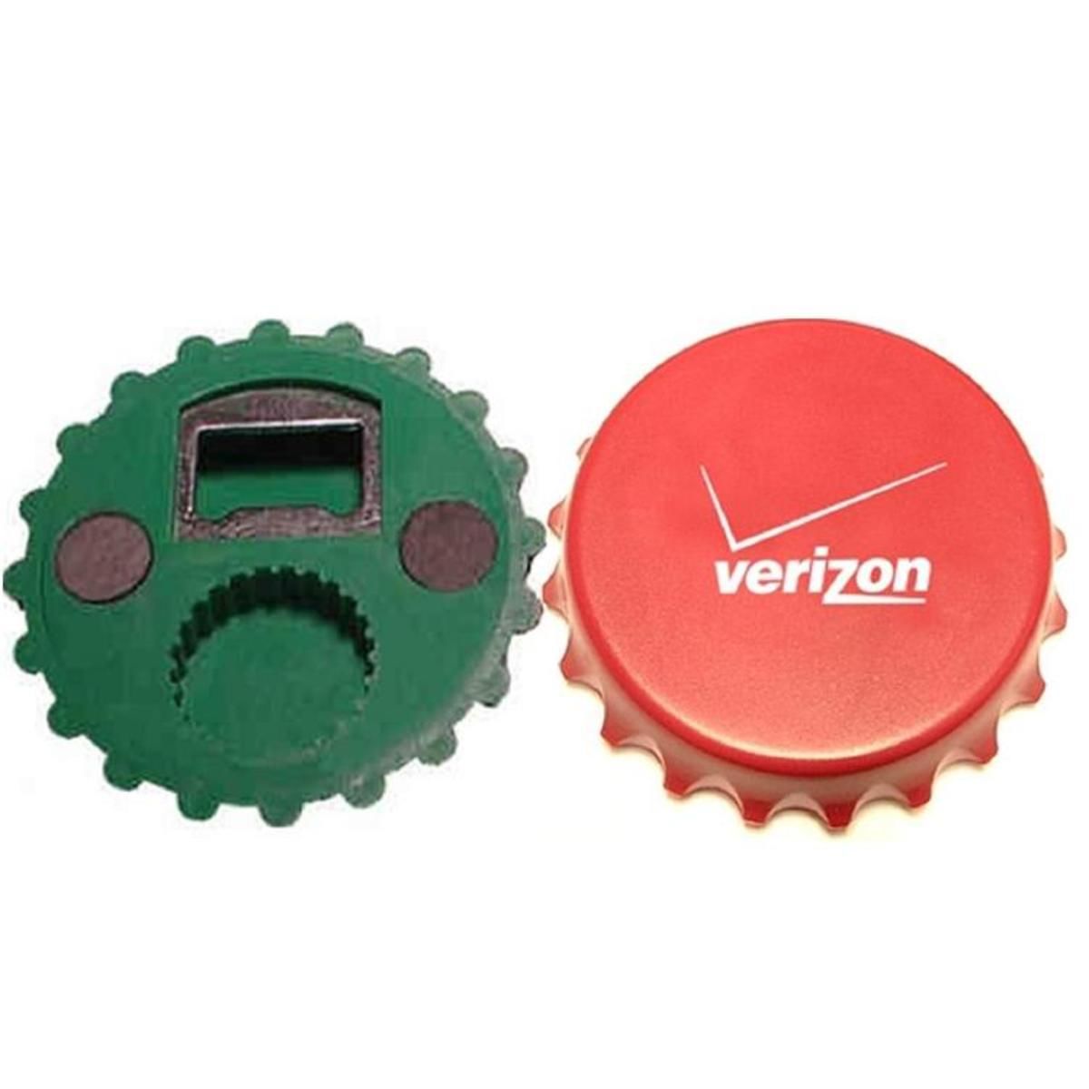 Jumbo size coaster shape magnetic bottle opener
