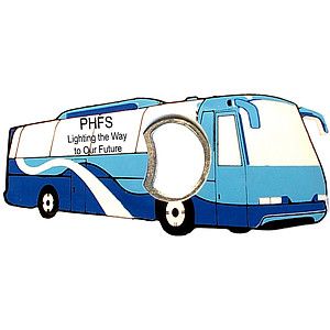Jumbo size bus shape magnetic bottle opener
