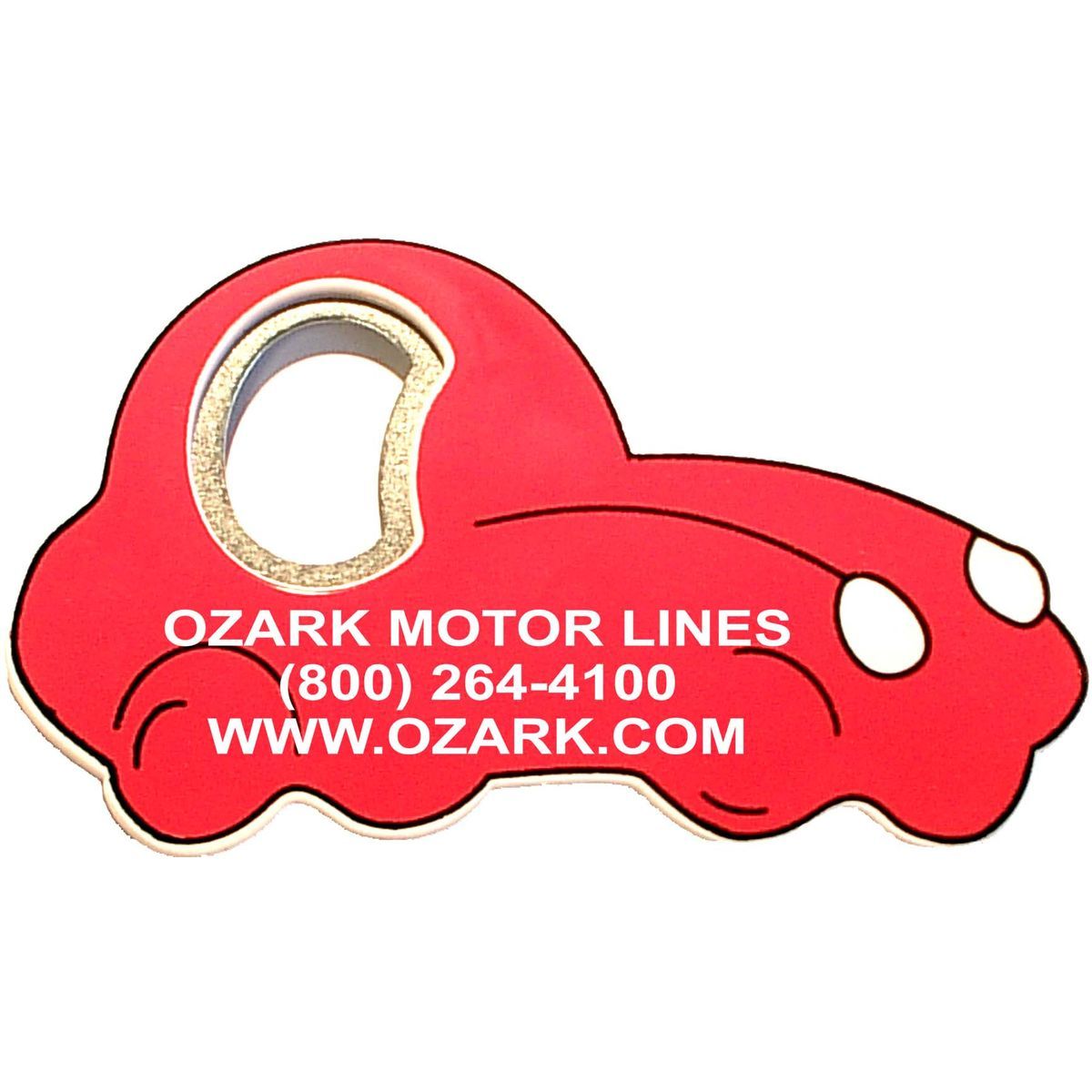Jumbo size car shape magnetic bottle opener
