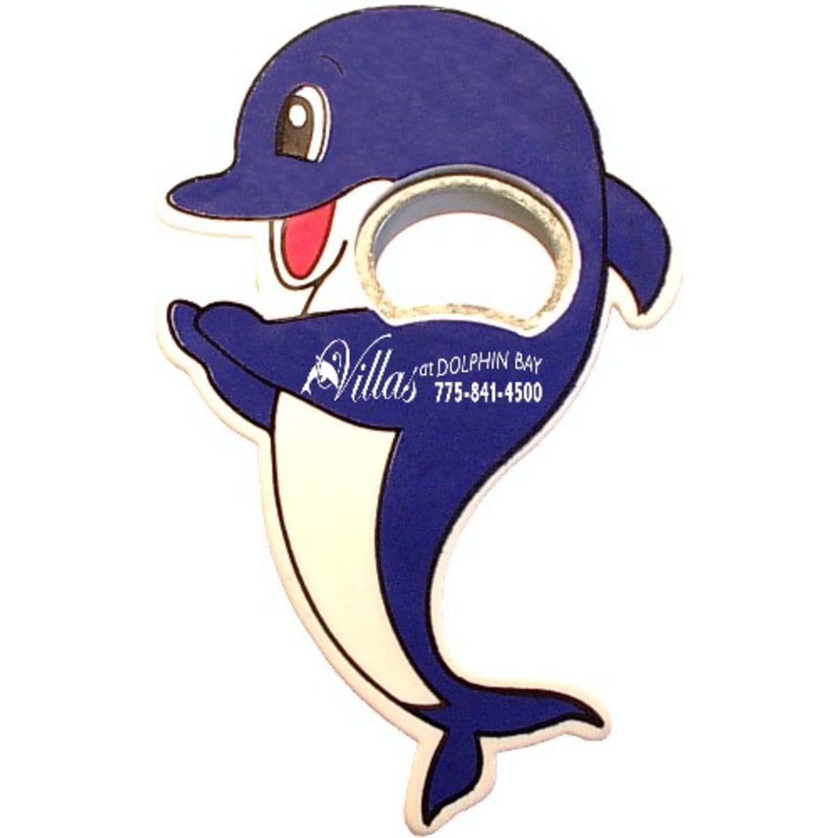 Jumbo size dolphin shape magnetic bottle opener