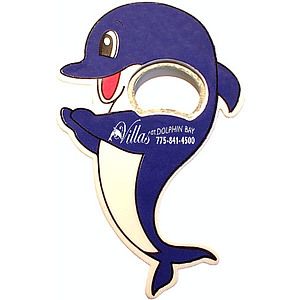 Jumbo size dolphin shape magnetic bottle opener