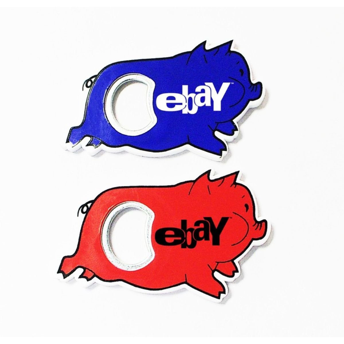 Jumbo size pig shape magnetic bottle opener