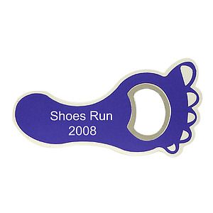 Jumbo size foot shape magnetic bottle opener