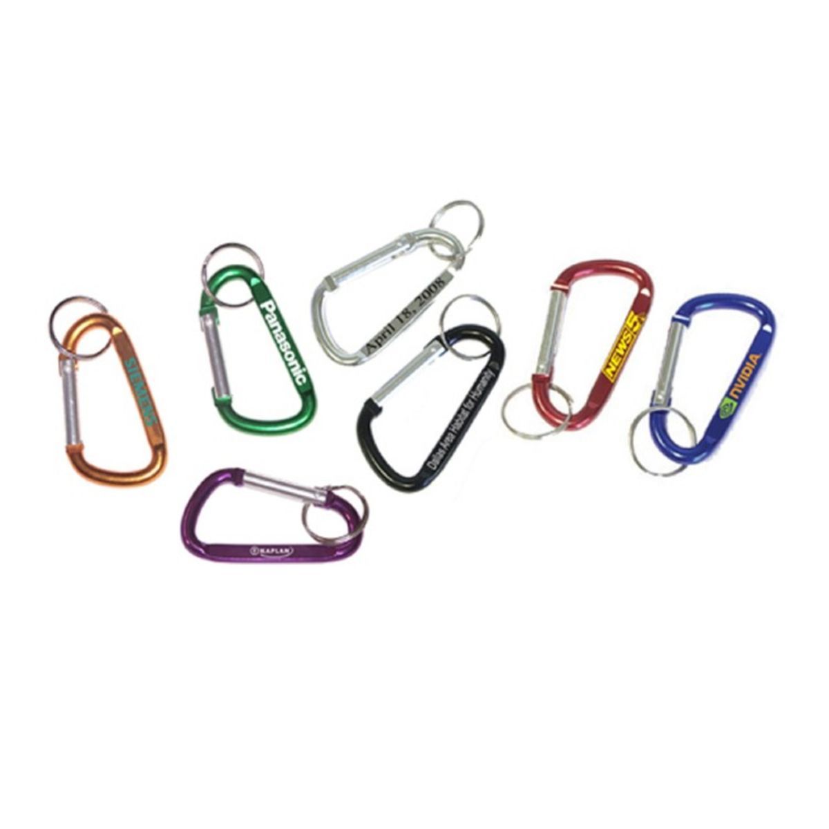 Carabiner with split key ring.