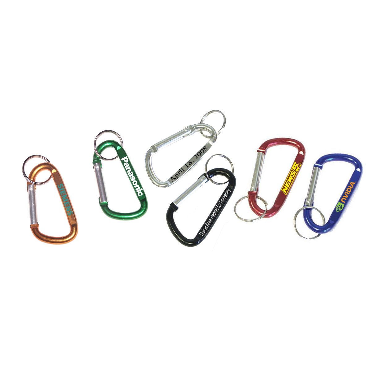 Carabiner with split key ring