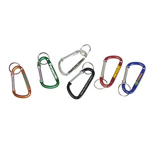 Carabiner with split key ring