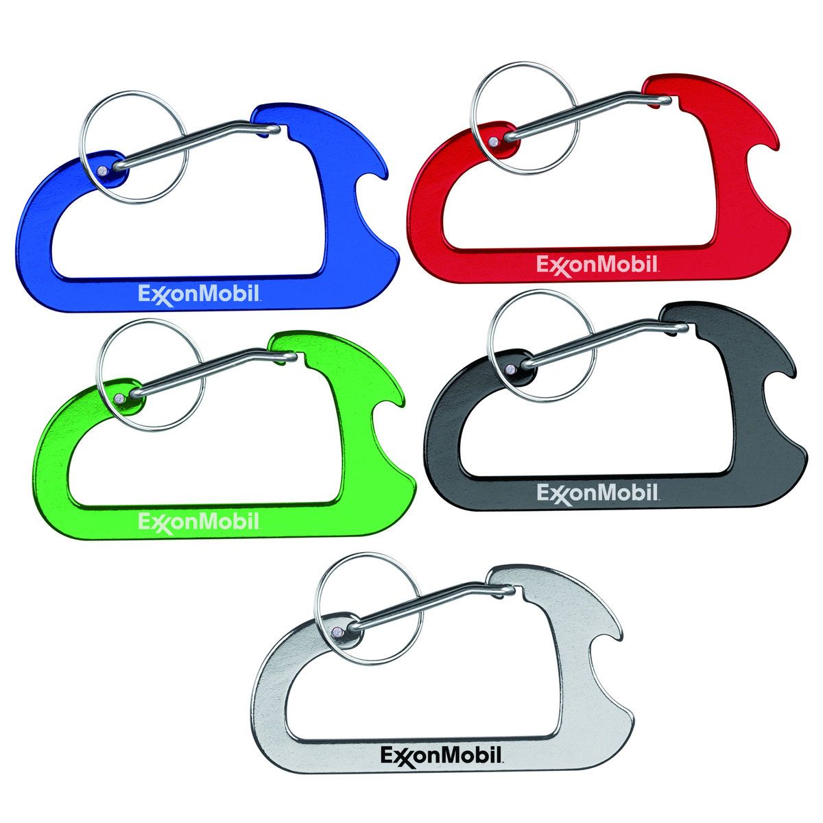 Carabiner with Bottle Opener and Key Ring