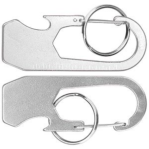 Ruler Carabiner Bottle Opener with Key Ring