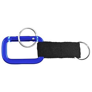 Square Shaped Carabiner with Strap and Key Ring