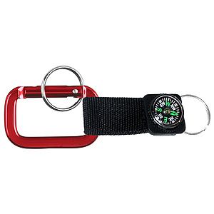 Square Shaped Carabiner with Strap and Compass