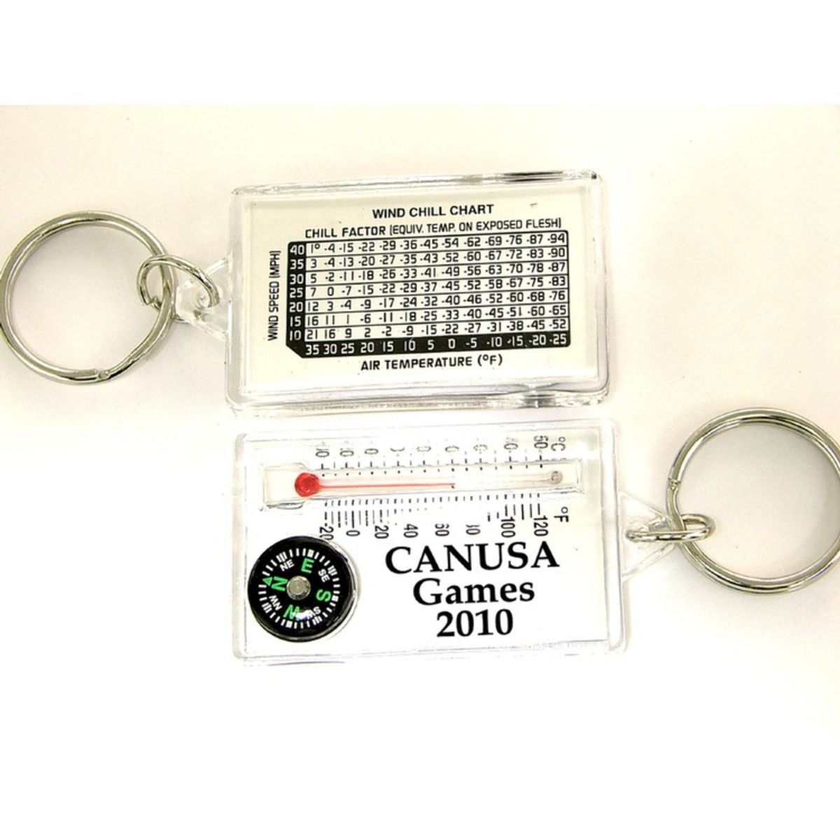 Compass thermometer and key holder