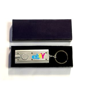 Rectangular Flashlight Key Chain with gift box