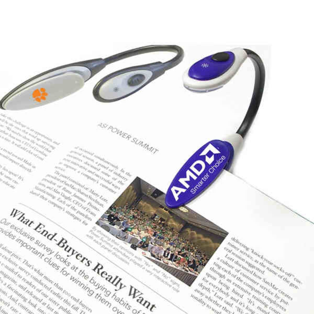 Jumbo flexible flashlight and book light with batteries.