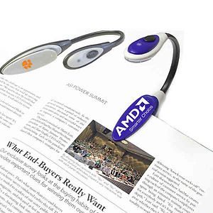 Jumbo flexible flashlight and book light with batteries.