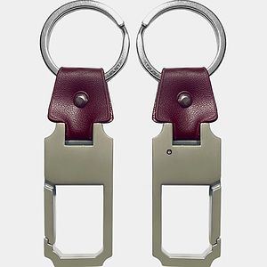 Metal Leather Keychain