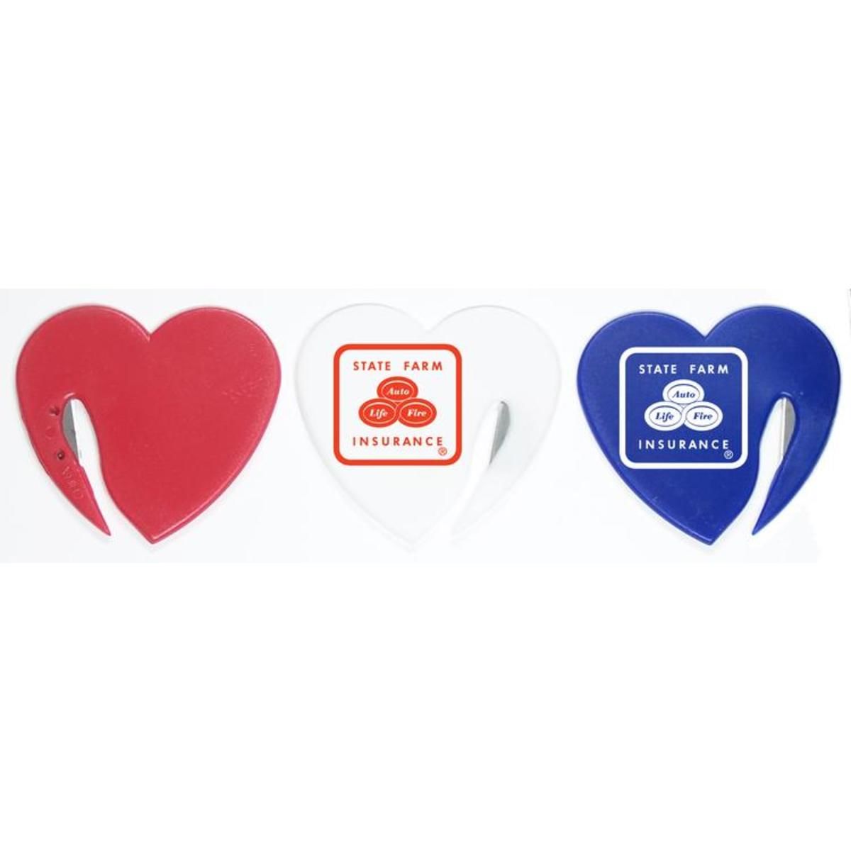 Jumbo size heart shaped letter opener