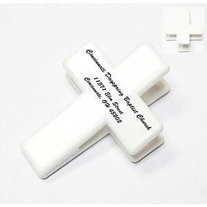 Cross shape magnetic memo clip holder