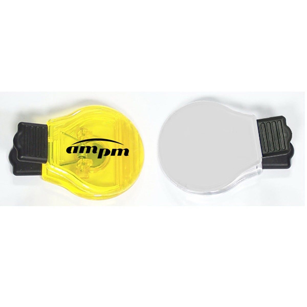 Jumbo size light bulb shaped magnetic memo clip holder with strong grip