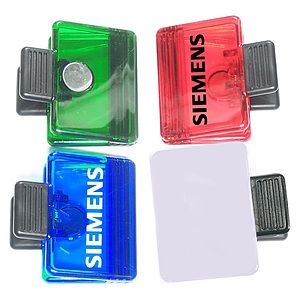 Jumbo size rectangular shape magnetic memo clip holder with strong grip