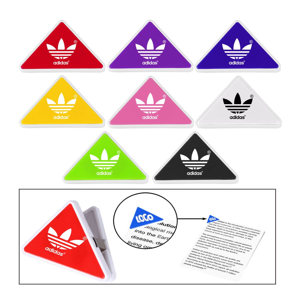 Triangle Shape Memo Clip Holder