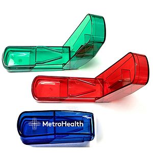 Pill box with cutter.