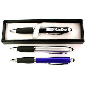 Twist action pen with stylus and gift box