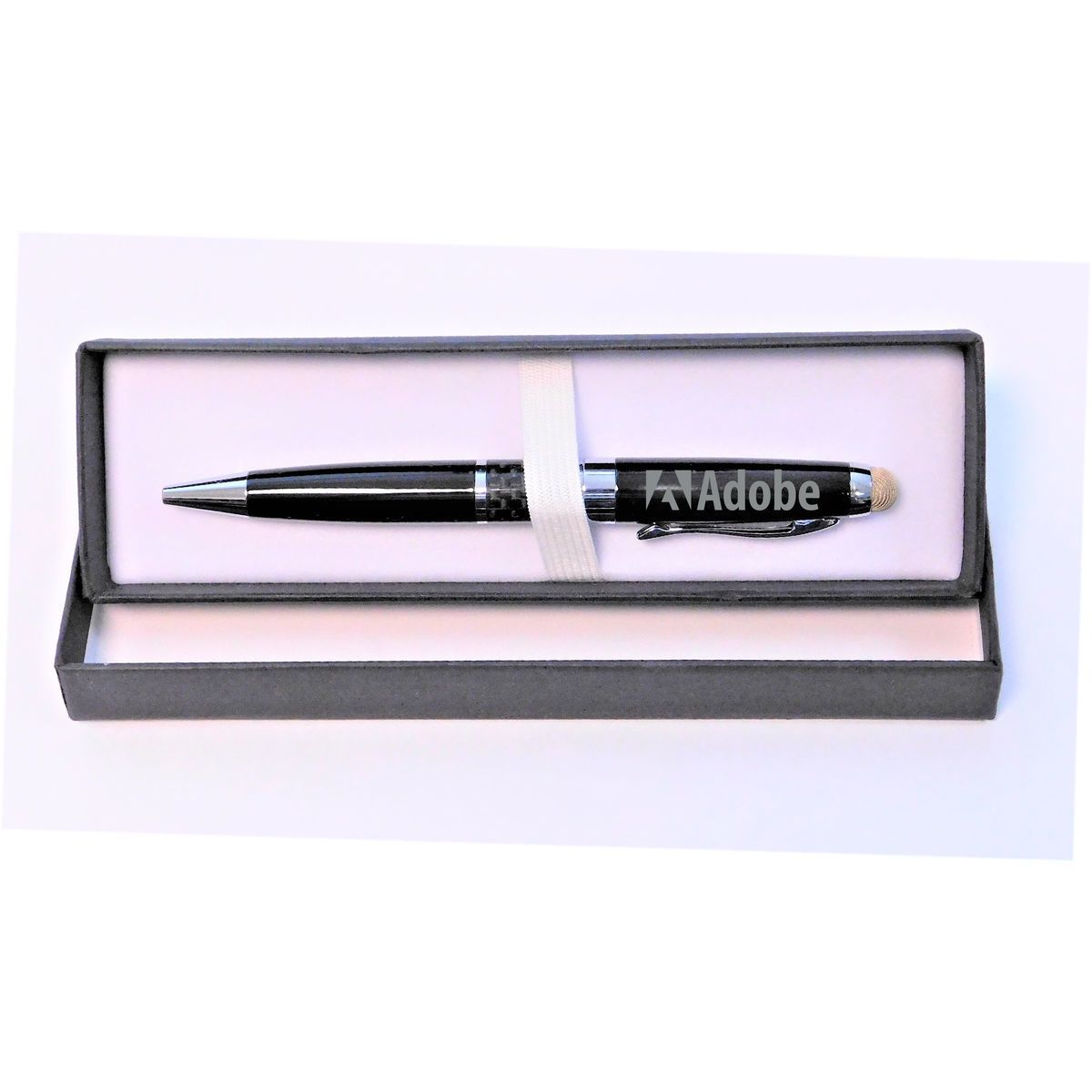 Executive High Carbon Fiber Brass Stylus Pen with Gift Box