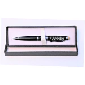 Executive High Carbon Fiber Brass Stylus Pen with Gift Box
