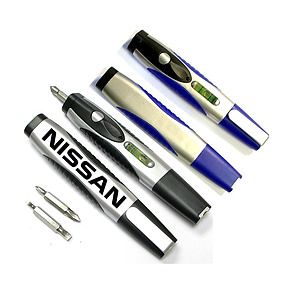 Screwdriver with level and LED flashligh
