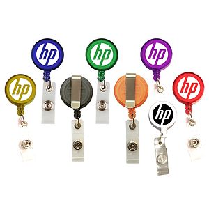 Round 24" retractable badge holder