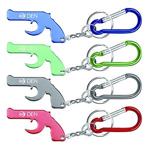 Gun Shape Bottle Opener Key Chain & carabineer