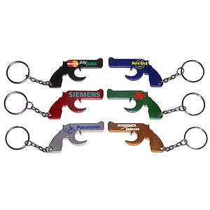 Gun Shape Bottle Opener Key Chain